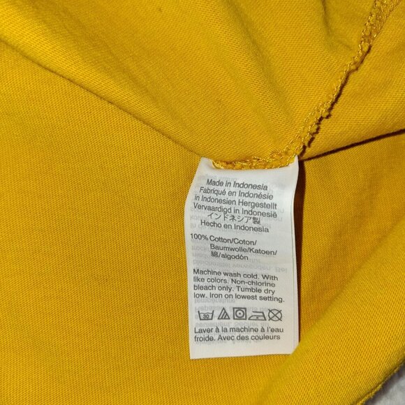 Madewell T-Shirt Dress Sz M Crew Neck Cotton Minimalist Neutral Basics Mustard - Picture 7 of 13